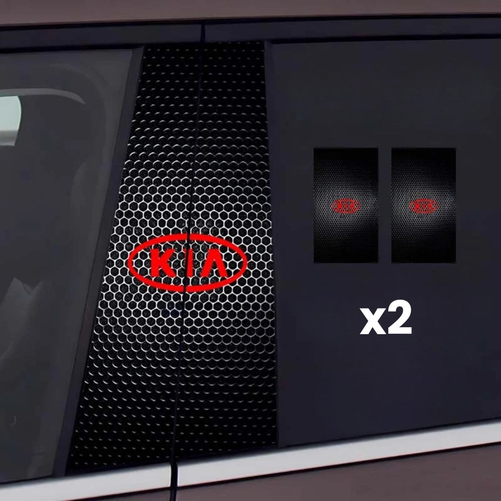 2x Pegatinas para cristales de coche con logotipo