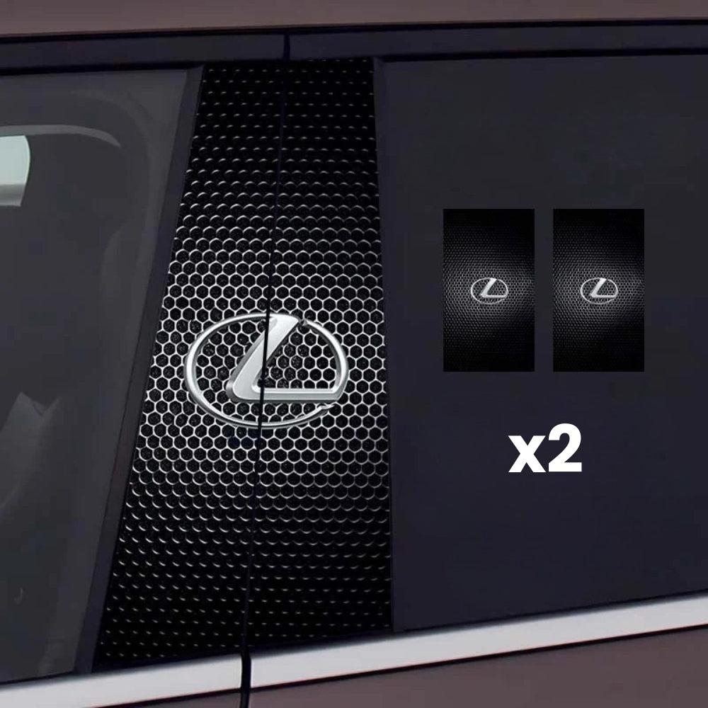 2x Pegatinas para cristales de coche con logotipo