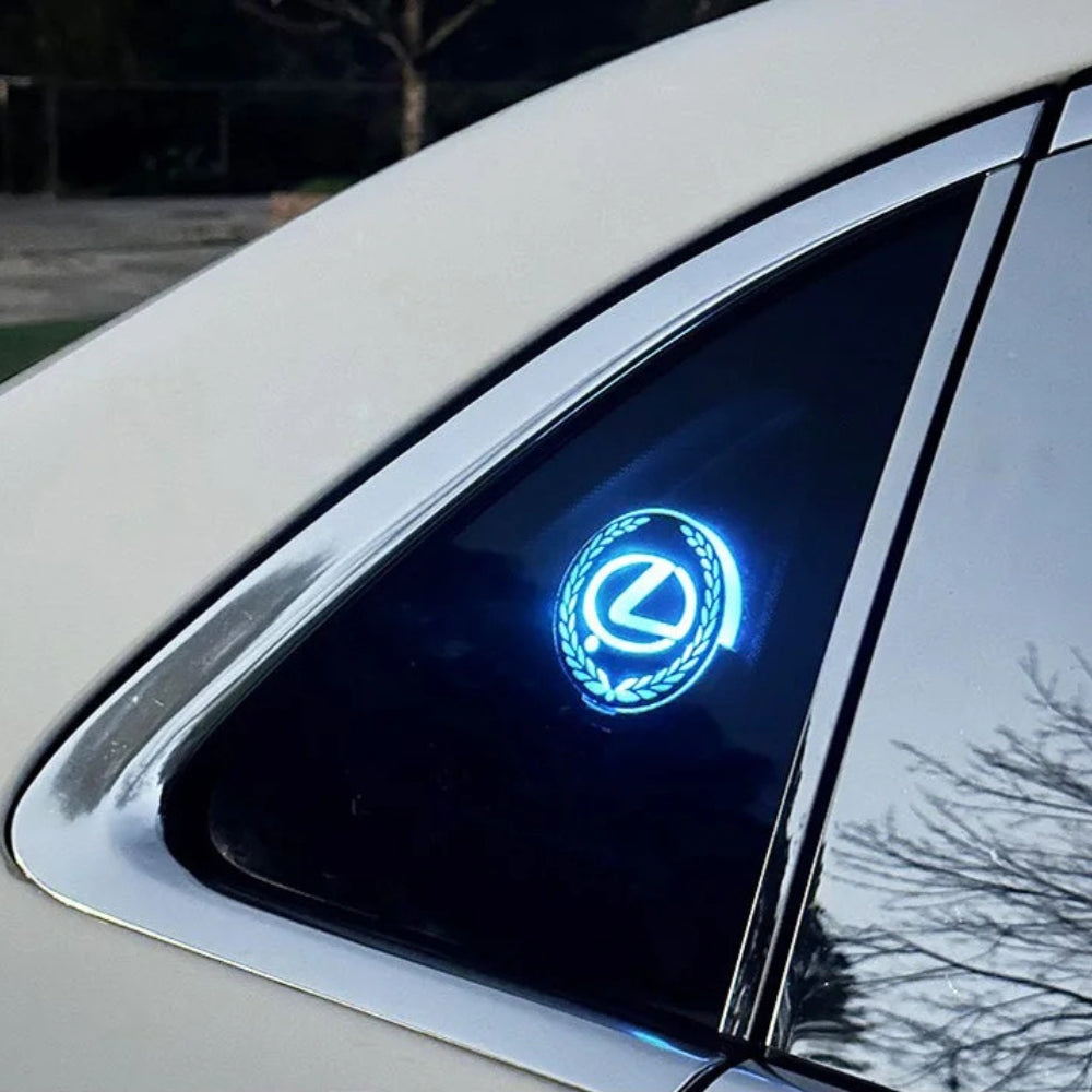 Genopladeligt LED-billogo - neonlys-effekt