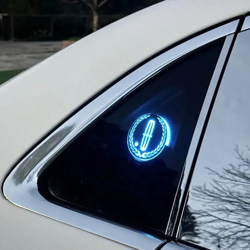 Genopladeligt LED-billogo - neonlys-effekt