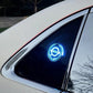 Genopladeligt LED-billogo - neonlys-effekt